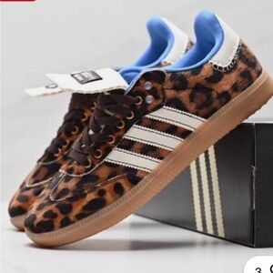 Adidas Wales Bonner Leopard Sambas Womens Size 6